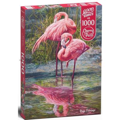 Flamingos vid vattnet, 1000 bitar