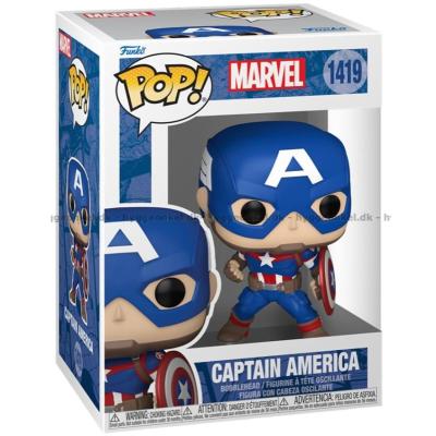 Bild av Funko Pop! Marvel - Captain America #1419 sett ovanifrån