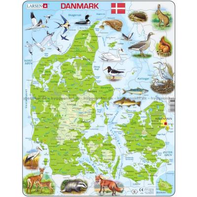Karta: Danmark - Danska - Rampussel, 66 bitar