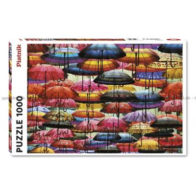 Paraplyer i vackra färger, 1000 bitar