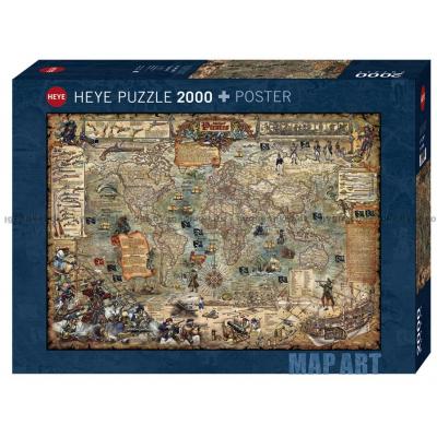 Zigic: Piratens världskarta, 2000 bitar