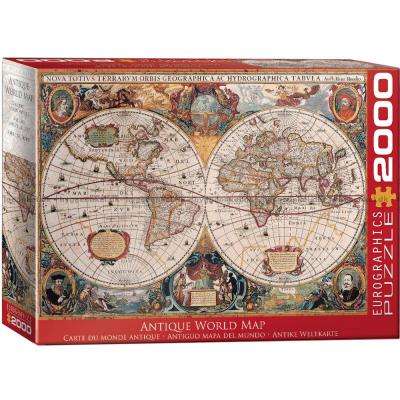 Antik världskarta, 2000 bitar