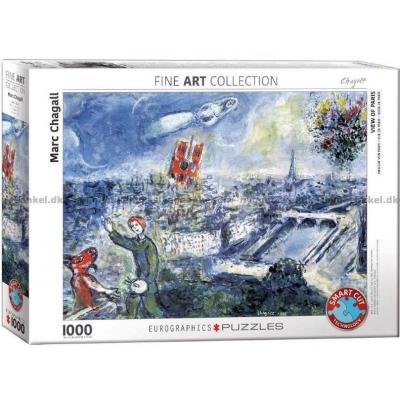 Chagall: Utsikt över Paris, 1000 bitar