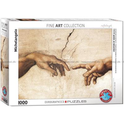 Michelangelo: Adams skapelse (Detalj), 1000 bitar
