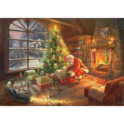 Bild av Kinkade: Jultomten på besök, 1000 bitar