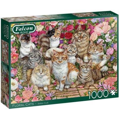 Cook: Katter bland blommor, 1000 bitar