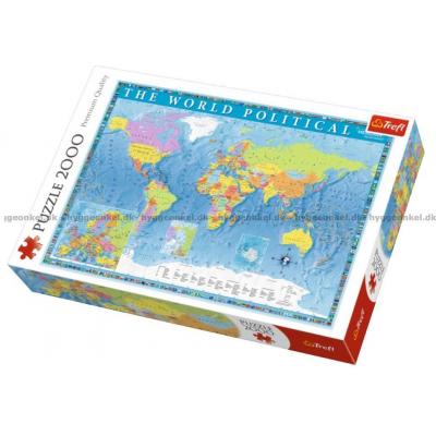 Världskarta - politisk, 2000 bitar