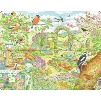 Trädgården: Fåglar och blommor, 60 bitar