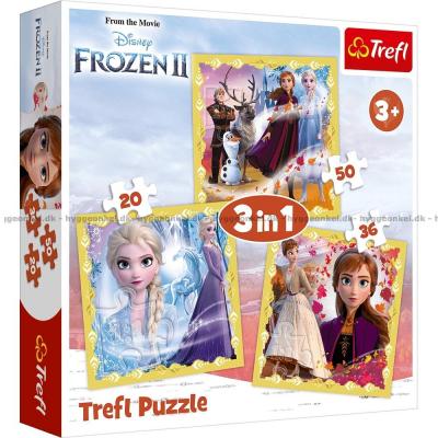 Disney: Frost 2 - Anna och Elsa, 3 i 1, 20 bitar