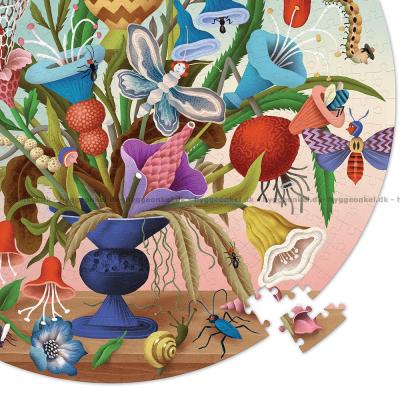 Bild av Vild blombukett - Runt pussel, 500 bitar