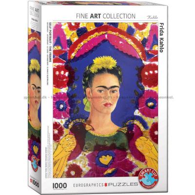 Frida Kahlo: Självporträtt med fåglar, 1000 bitar