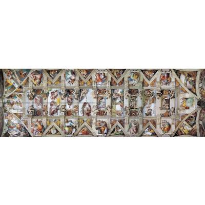 Bild av Michelangelo: Innertak i Sixtinska kapellet - Panorama, 1000 bitar