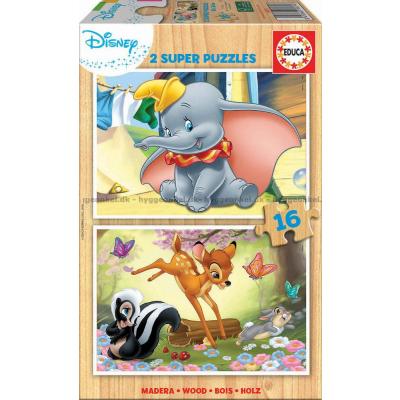 Disney: Dumbo og Bambi, 2x16 bitar