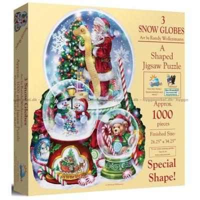 3 snöklot - Format motiv, 1000 bitar