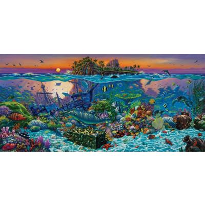 Korallrevets spännande liv - Panorama, 1000 bitar