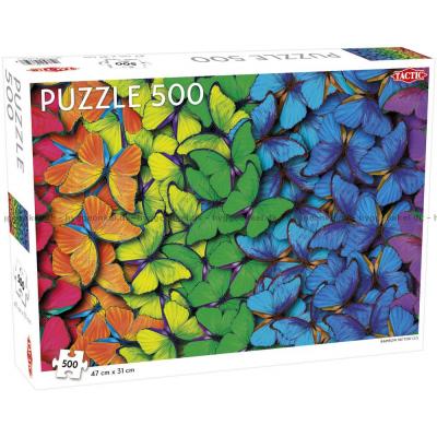 Fjärilar i regnbågens färger, 500 bitar