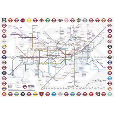 Bild av London Underground karta, 1000 bitar