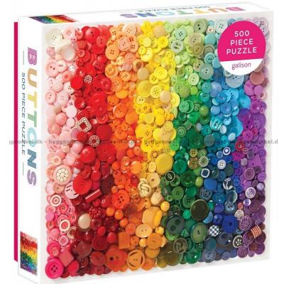 Knappar i regnbågens färger, 500 bitar