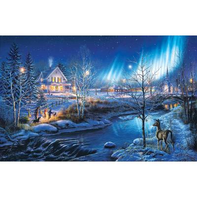 Meger: Vinterlandskap på natten, 1000 bitar