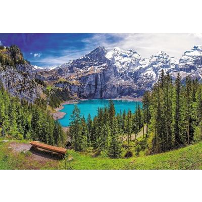 Bild av Oeschinen-sjön, Schweiz, 1500 bitar