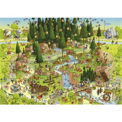 Bild av Degano: Funky Zoo - Skogslandskap, 1000 bitar