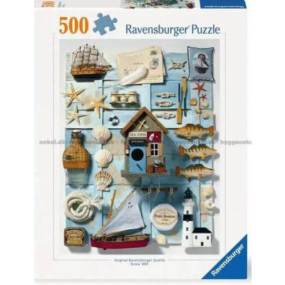 Collage: Vid havet, 500 bitar