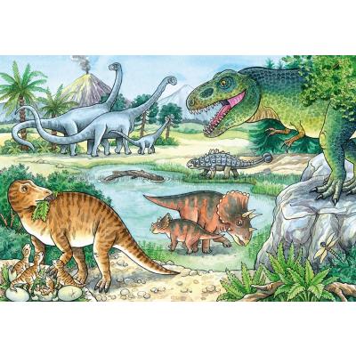 Bild av Dinosaurier: Vid vattenhålet, 2x24 bitar