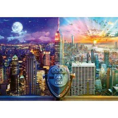 Bild av L. Stewart: New York - Dag och natt, 1000 bitar