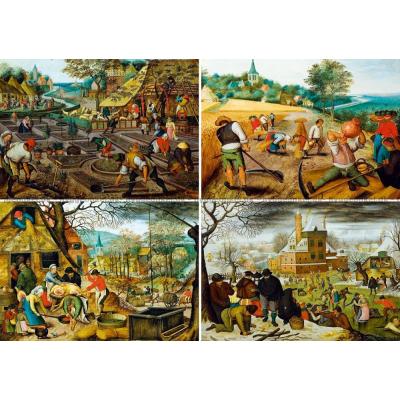 Bild av Brueghel: De fyra årstiderna, 1000 bitar