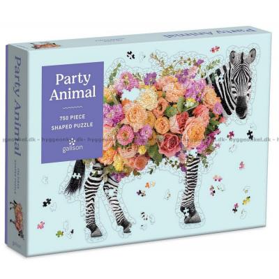 Zebra med blommor - Format motiv, 750 bitar