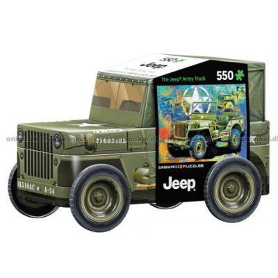Militär jeep - Metallbox, 550 bitar