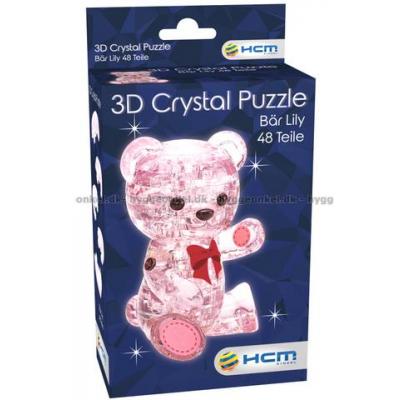 3D: Nallebjörn - Rosa, 48 bitar