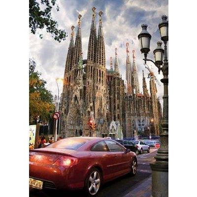 Barcelona: Sagrada Familia - Röd bil, 1000 bitar