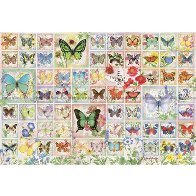 Bild av Fjärilar och blommor, 2000 bitar