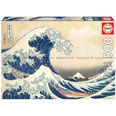 Hokusai: Den stora vågen - Kanagawe, 500 bitar
