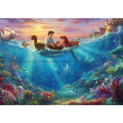 Bild av Disney: Kinkade - Den lilla sjöjungfrun Ariel - Metallbox, 500 bitar