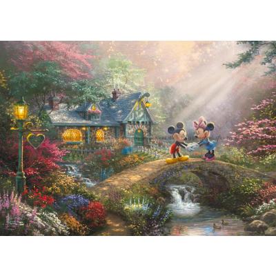 Bild av Disney: Kinkade - Musse och Mimmi Pigg - Metallbox, 500 bitar