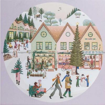 Vit jul - Runt pussel, 1000 bitar