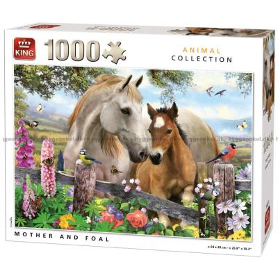 Häst med föl, 1000 bitar