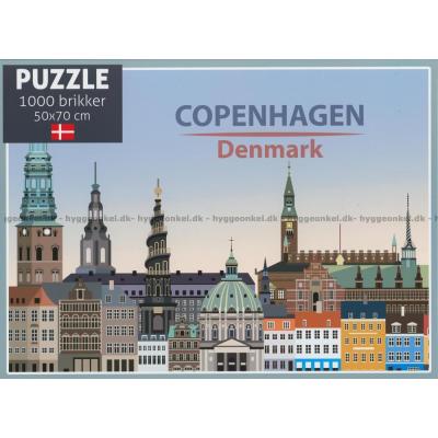 Danmark: Köpenhamn med torn, 1000 bitar