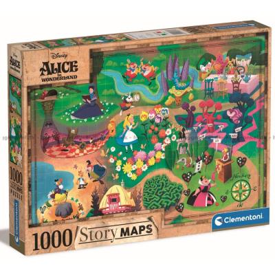 Disney: Alice i Underlandet - Karta, 1000 bitar