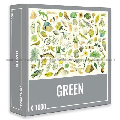 Grönt: Kollage, 1000 bitar
