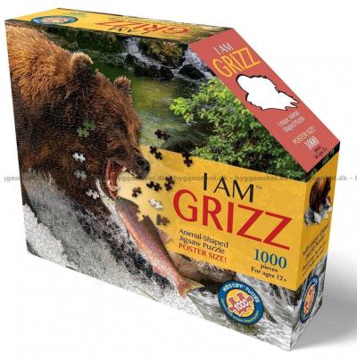 Jag är: Grizzlebjörn - Format motiv, 1000 bitar
