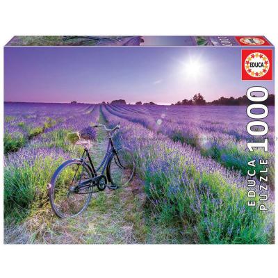 Cykling i lavendel fält, 1000 bitar