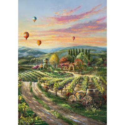 Bild av Kinkade: Ballonger över vingården, 1000 bitar