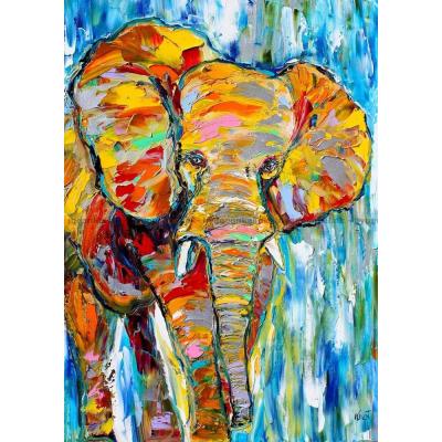 Bild av Den färgglada elefant, 1000 bitar