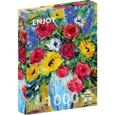 Vasen med blommor, 1000 bitar