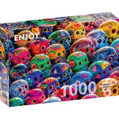Färgglada mexikanska masker, 1000 bitar