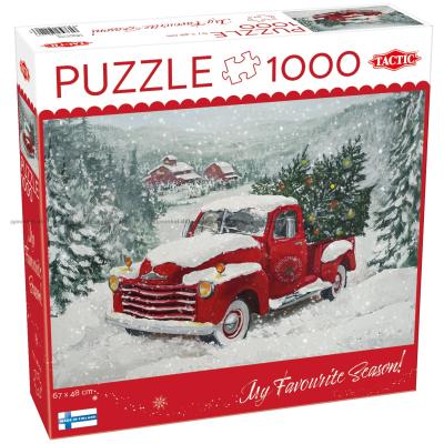 Bilen med julgranen, 1000 bitar