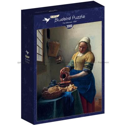 Vermeer: Kökspiga som häller upp mjölk, 3000 bitar